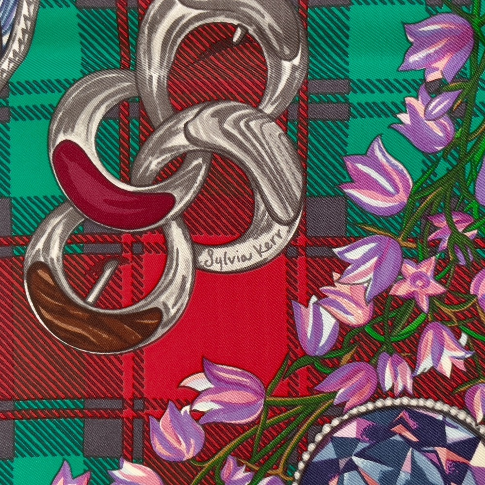 NWT Hermes Scarf "Fleurs d’Écosse" 1 - Picture 6 of 10